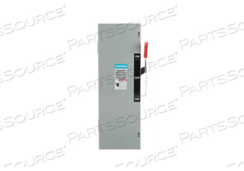 OEM#: DTF361АВАРИЙНЫЙ ВЫКЛЮЧАТЕЛЬ 600 В ПЕРЕМЕННОГО ТОКА 3PDT 30 АМПЕР ПЕРЕМЕННОГО ТОКА от Siemens