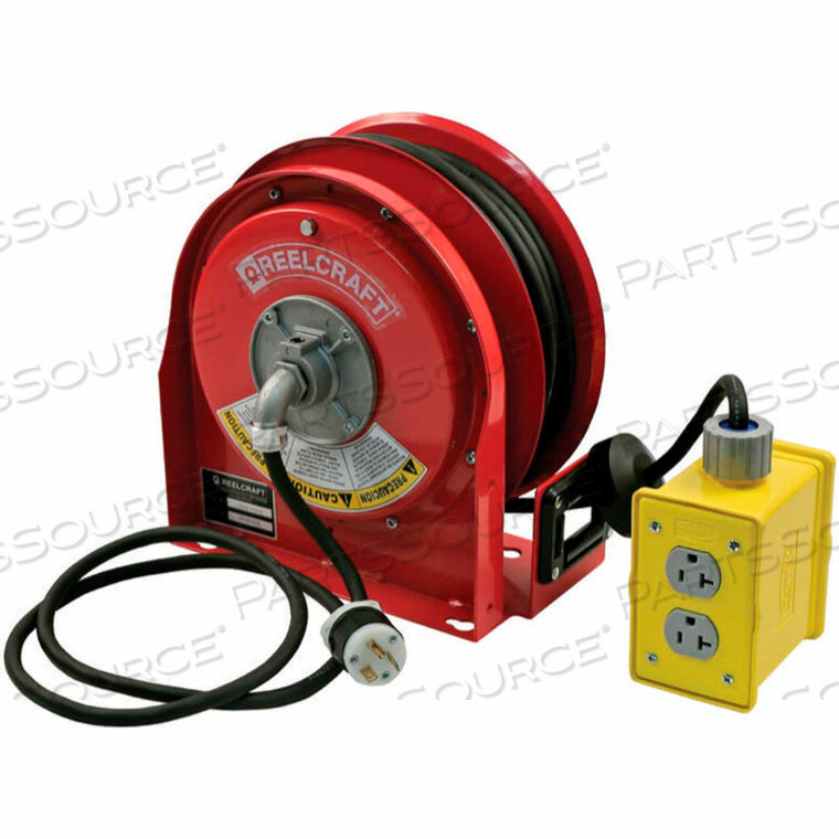 OEM#: L 3030 123 7QCOMPACT STEEL POWER CORD REEL, 20A, 12/3, 30 CORD W/ QUAD BOX от Reelcraft