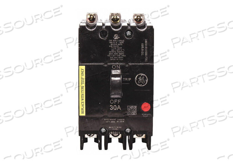OEM#: TEYF330АВТОМАТИЧЕСКИЙ ВЫКЛЮЧАТЕЛЬ 30A 3P TEY 277/480VAC от General Electric Company