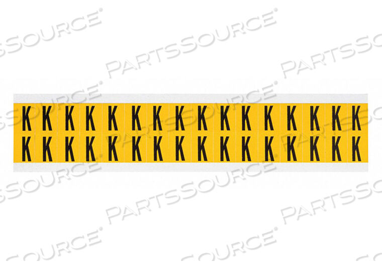 OEM#: 1520-KLETTER LABEL K 3/4IN.HX9/16IN.W VINYL by Brady Americas