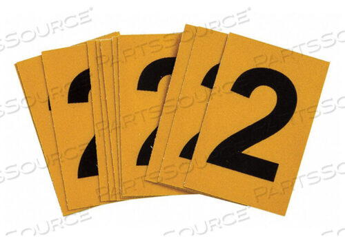 OEM#: 5920-2ЭТИКЕТКА С НОМЕРОМ 2 1-1/2 ДЮЙМА HX1 ДЮЙМ W PK25 от Brady Americas