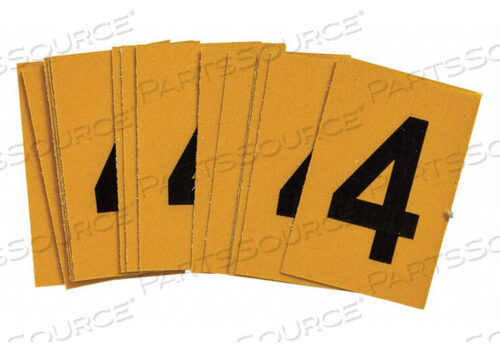 OEM#: 5920-4ЭТИКЕТКА С НОМЕРОМ 4 1-1/2 ДЮЙМА HX1 ДЮЙМ W PK25 от Brady Americas