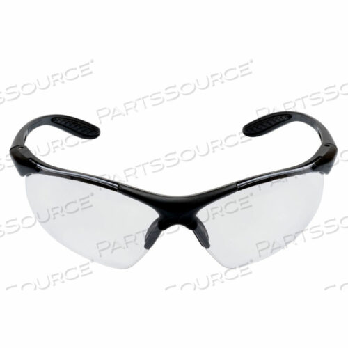 ЗАЩИТНЫЕ ОЧКИ, ПРОЗРАЧНЫЕ НЕЗАПОТЕВАЮЩИЕ ЛИНЗЫ, ЧЕРНАЯ ОПРАВА