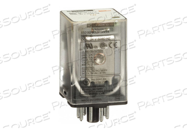 OEM#: 8501KPR12P14V14РЕЛЕ ОБЩЕГО НАЗНАЧЕНИЯ 24 В ПЕРЕМЕННОГО ТОКА ВСТАВКА от Square D