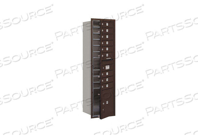 OEM#: 3716S-09ZFU4C ГОРИЗОНТАЛЬНЫЙ ПОЧТОВЫЙ ЯЩИК, 56-3/4H, ОДНОСТОЛБНЫЙ, 9 ДВЕРЕЙ MB1/1 PL, ЗАГРУЗКА СПЕРЕДИ, БРОНЗА, USPS от Salsbury Industries