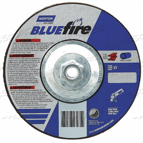 OEM#: 66252843240ДИСК С УГЛУБЛЕННЫМ ЦЕНТРОМ 9 D 1/8 T 5/8-11 от Norton | Saint-Gobain Abrasives