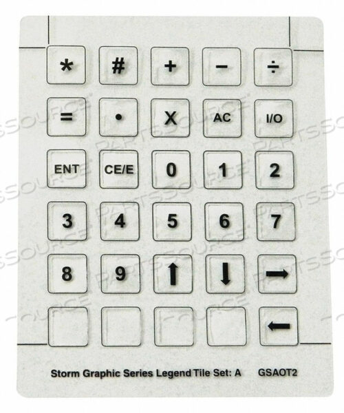 OEM#: GFX/GFXI KEYTOP TILES ALEGEND TILE SET A от Storm Interface