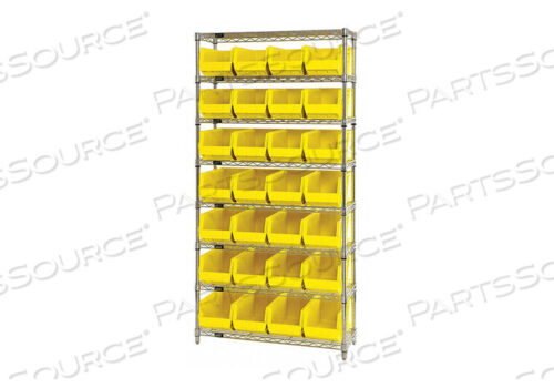 OEM#: WR8-240YLG7066 СТЕЛЛАЖ ДЛЯ ЯЩИКОВ ОБЩАЯ ВЫСОТА 74, 28 ЯЩИКОВ ЖЕЛТЫЙ от Quantum Storage Systems