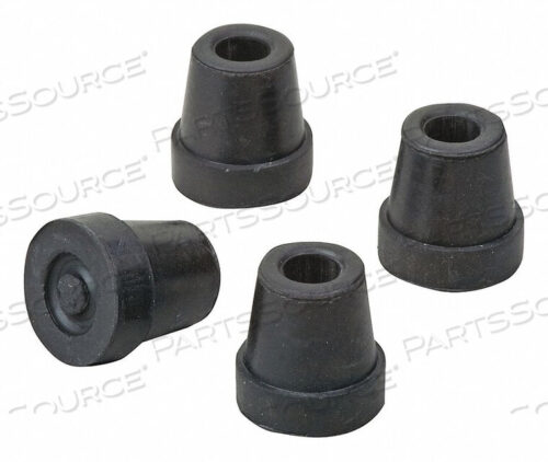 OEM#: 519-1378-9504QUAD CANE TIP 1-5/16 IN H BLACK PK4 by HealthSmart (Briggs Healthcare/MABIS)