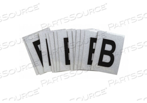 OEM#: 5900-BLETTER LABEL B BLK ON SLVR 1-1/2INH PK25 от Brady Americas