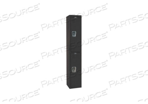 OEM#: U1282-2MEDOUBLE TIER 2 DOOR BLACK TIE STEEL LOCKER, 12WX18DX36H, ЧЕРНЫЙ, В РАЗОБРАННОМ СОСТАВЕ от Hallowell