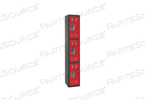 OEM#: U1282-3A-MRBLACK TIE LOCKER, ТРЕХЪЯРУСНЫЙ, 12X18X24, 3 ДВЕРИ, В СБОРЕ, ЧЕРНЫЙ/КРАСНЫЙ от Hallowell