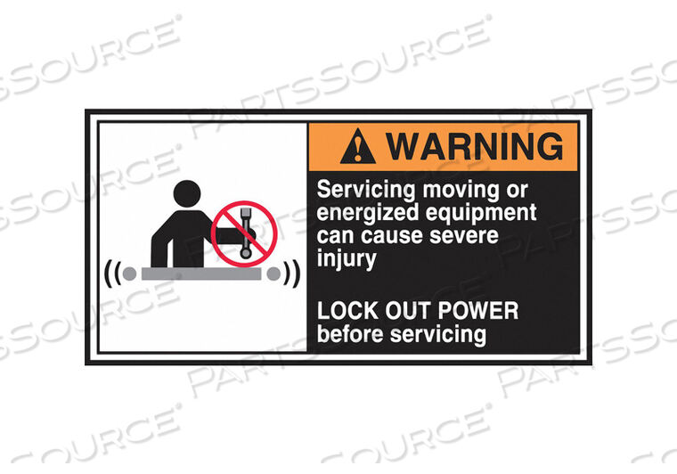 OEM#: LECN368LABEL CEMA 2-1/2X5 WARNING SERVICING PK5 от Accuform Manufacturing, Inc.