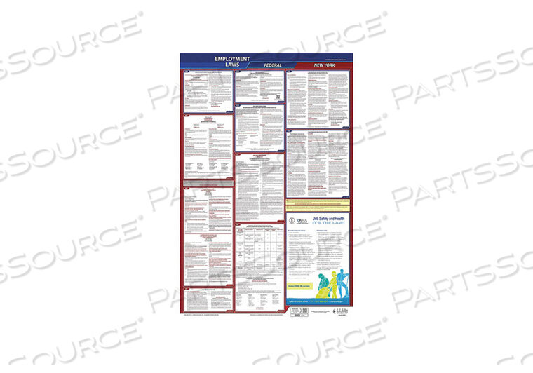 OEM#: 300-NY-3LABORLAW ПОСТЕР FED/STA NY ENG 26INH 3YR от J.J. Келлер и партнеры