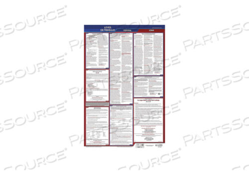 OEM#: 400-IA-1ПЛАКАТ ПО ТРУДОВОМУ ПРАВУ FED/STA IA SP 26INH 1YR от J.J. Keller & Associates