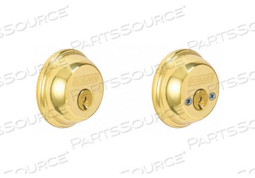 OEM#: B62N 605DEADBOLT HD POLISHED BRASS 5 PINS от Schlage Lock