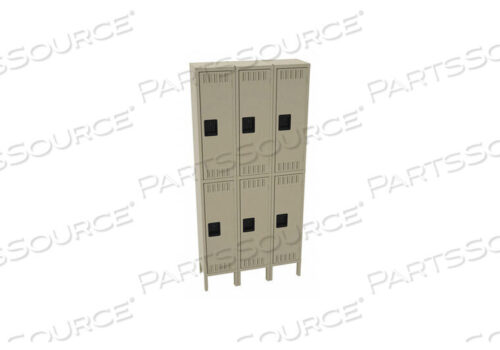 OEM#: DTS-121236-3SDШКАФЧИК ГАРДЕРОБНЫЙ LVRD 3 ШИРИНЫ 2 ЯРУСА ПЕСОЧНЫЙ от Tennsco Corp.