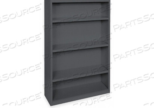 КНИЖНЫЙ ШКАФ СТАЛЬНОЙ 4 ПОЛКИ ЧЕРНЫЙ 52HX36W