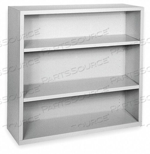 КНИЖНЫЙ ШКАФ СТАЛЬНОЙ 3 ПОЛКИ ГОЛУБОГО СЕРОГО ЦВЕТА 42HX46W