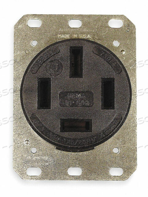 OEM#: HBL7301AROSEPTACLE SINGLE 60A 18-60R 208V BLACK от Hubbell Incorporated, Wiring Device-Kellums
