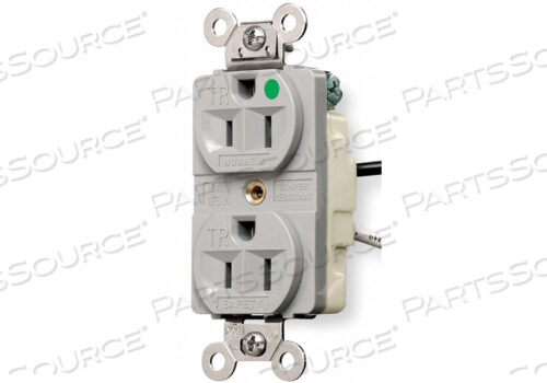 OEM#: HBL8200SGGYARESEPTACLE DUPLEX 15A 5-15R 125V GRAY от Hubbell Incorporated, Wiring Device-Kellums