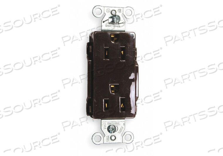 OEM#: DR15RECEPTACLE DECO 15A 5-15R 125V BROWN от Hubbell Incorporated, Wiring Device-Kellums