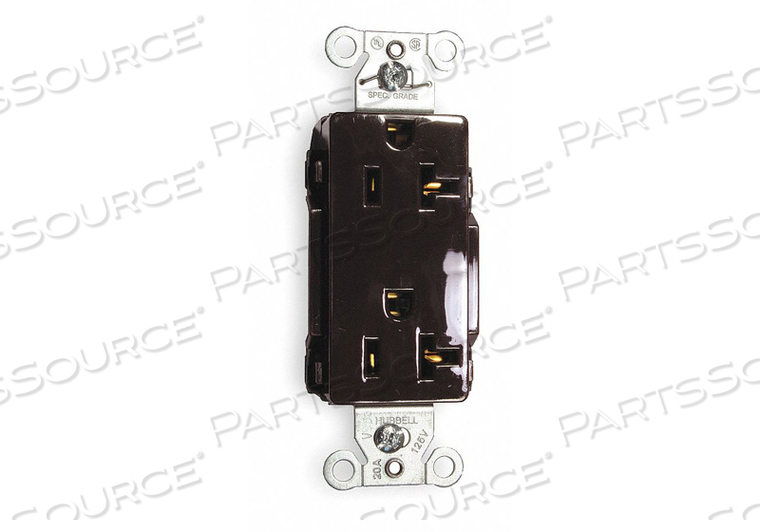 OEM#: DR20RECEPTACLE DECO 20A 5-20R 125V BROWN от Hubbell Incorporated, Wiring Device-Kellums