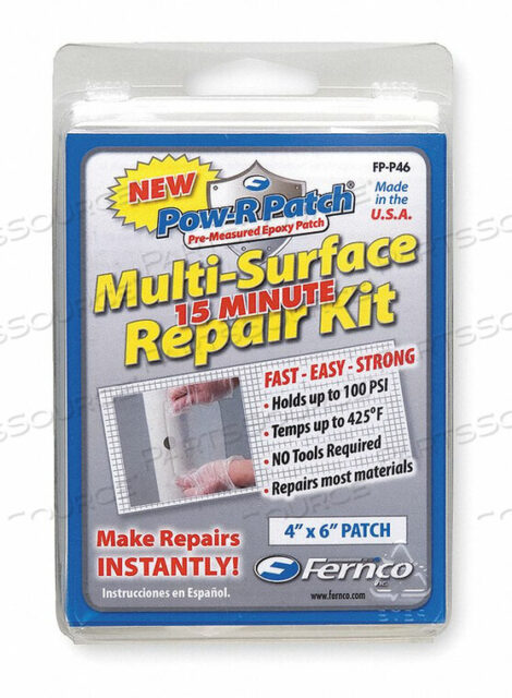OEM#: FP-P46ЭПОКСИДНАЯ ЗАПЛАТА И СТЕКЛОВОЛОКНО РАЗМЕРОМ 4 X 6 ДЮЙМОВ от Fernco