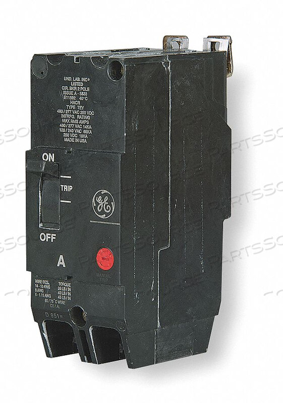 OEM#: TEY225АВТОМАТИЧЕСКИЙ ВЫКЛЮЧАТЕЛЬ 25A BOLT ON 277/480V 2P от General Electric Company