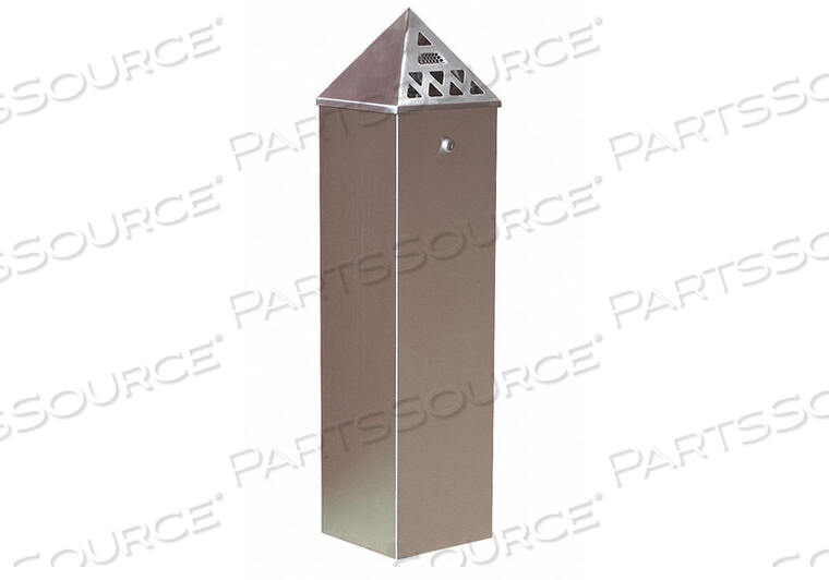 OEM#: TBH01CIGARETTE RECEPTACLE 1-3/4 GAL. SILVER by Smokers Oasis