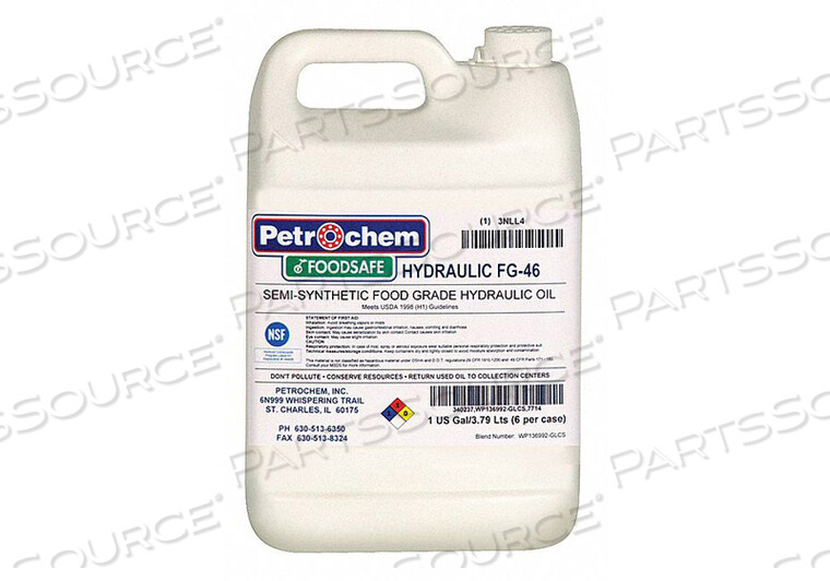 OEM#: FOODSAFE HYDRAULIC FG-46-001ПИЩЕВОЕ ПОЛУСИНТЕТИЧЕСКОЕ ГИДРАВЛИЧЕСКОЕ МАСЛО ISO 46 от Petrochem