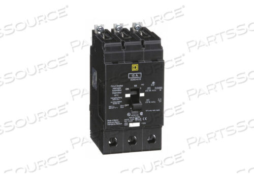 OEM#: EDB34015АВТОМАТИЧЕСКИЙ ВЫКЛЮЧАТЕЛЬ 15A БОЛТ НА 277/480 В 3P квадратным D