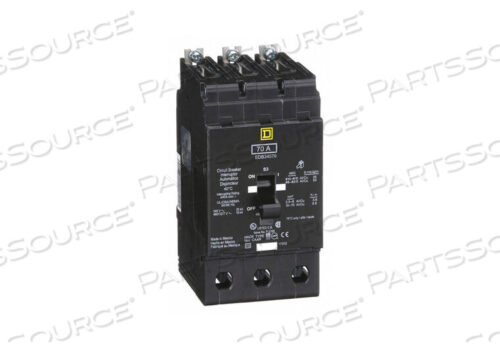 OEM#: EDB34070АВТОМАТИЧЕСКИЙ ВЫКЛЮЧАТЕЛЬ 70A BOLT ON 277/480V 3P квадратный D