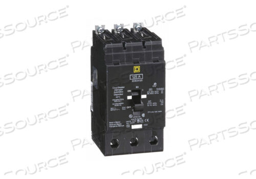 OEM#: EDB34125АВТОМАТИЧЕСКИЙ ВЫКЛЮЧАТЕЛЬ 125A БОЛТ НА 277/480 В 3P квадратным D