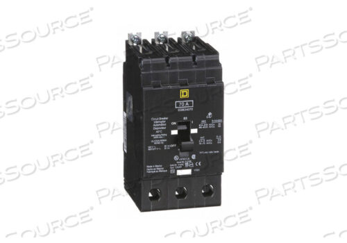 OEM#: EGB34070АВТОМАТИЧЕСКИЙ ВЫКЛЮЧАТЕЛЬ 70A BOLT ON 277/480V 3P квадратный D