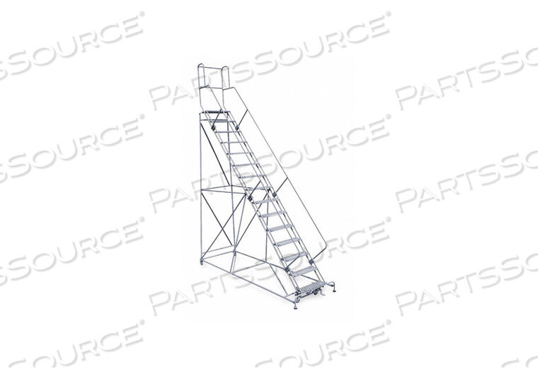 OEM#: 2615R2642A6E24B4W5C1P3ROLLING LADDER HNDRL PLTFM 150 IN H by Cotterman
