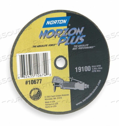 OEM#: 66243510675ОТРЕЗНОЙ КРУГ NORZON PLUS 4 X.035 X3/8 от Norton | Saint-Gobain Abrasives