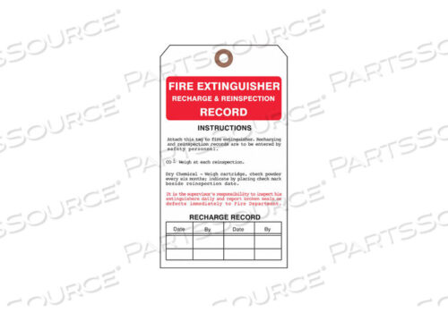 OEM#: FTUF-G51FIRE ESTINGUISER TAG 7 X 4 IN PK25 от See All Industries