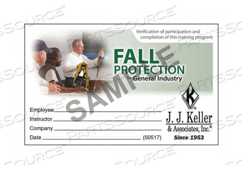 OEM#: 50517КАРТОЧКА-КОШЕЛЕК ДЛЯ БЕЗОПАСНОСТИ ПРИ ПАДЕНИИ PK50 от J.J. Keller & Associates