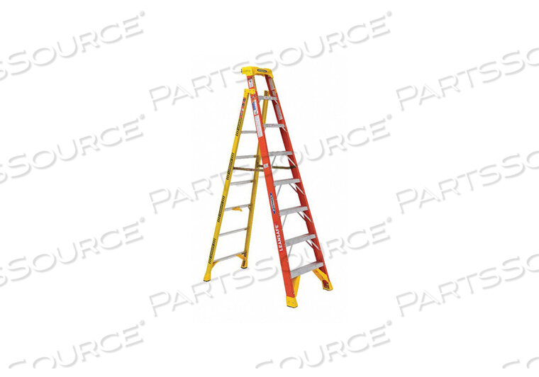 OEM#: L62088 СТЕКЛОВОЛОКНИСТАЯ БЕЗОПАСНАЯ ЛЕСТНИЦА С ПЛАСТИКОВЫМ ПОДДОНОМ ДЛЯ ИНСТРУМЕНТОВ, КРЫШКА 300 ФУНТОВ от Werner