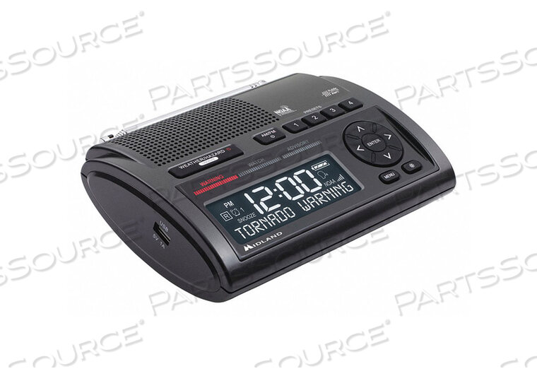 OEM#: WR400WEATHER RADIO BLACK CHANNELS AM/FM NOAA от Midland