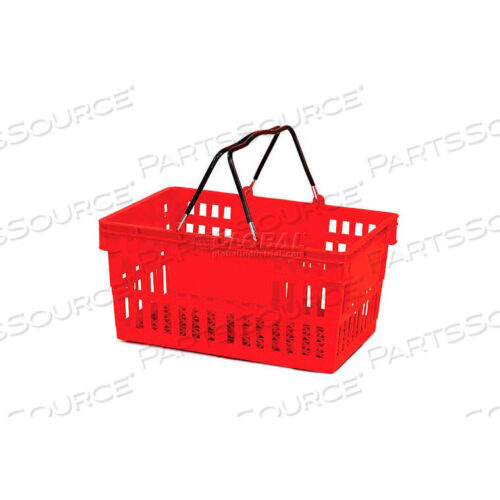 OEM#: 206-26L-WH-RED-12КРАСНАЯ ПЛАСТИКОВАЯ КОРЗИНА ДЛЯ ПОКУПОК ОБЪЕМОМ 26 ЛИТРОВ С ЧЕРНЫМИ ПЛАСТИКОВЫМИ РУЧКАМИ И ПРОВОЛОЧНОЙ РУЧКОЙ от Versacart Systems, Inc.
