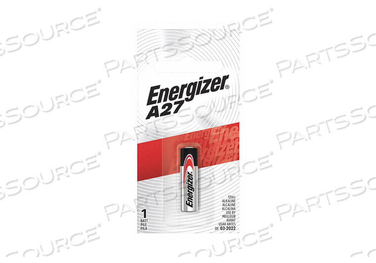 OEM#: A27BPZBATTERY, A27, ALKALINE, 12 В, 23 мАч от Energizer