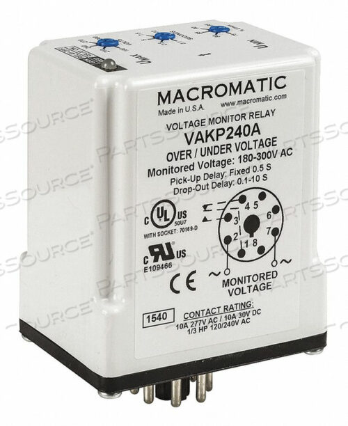 OEM#: VAKP120AVOLT ДАТЧИК РЕЛЕ 120 В переменного тока 10 А @ 240 В DPDT от Macromatic