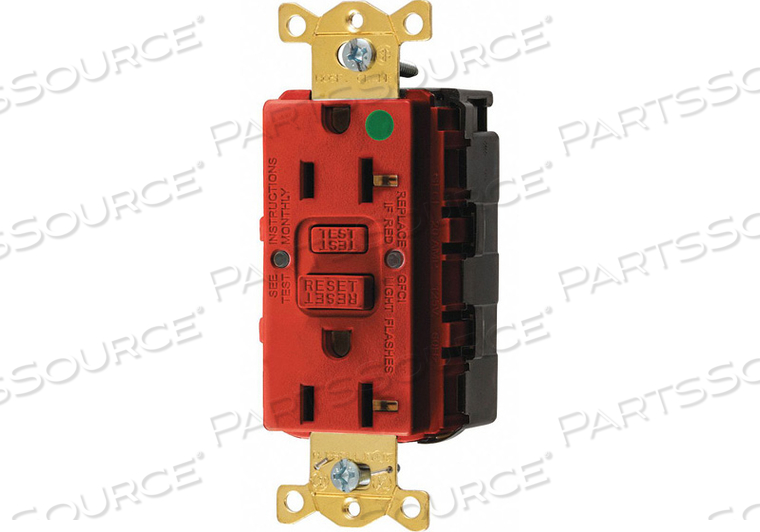 OEM#: SNAPGF83RGFCI RCEPTCLE HSPITAL RED 20A 1 HP от Hubbell Incorporated, Wiring Device-Kellums