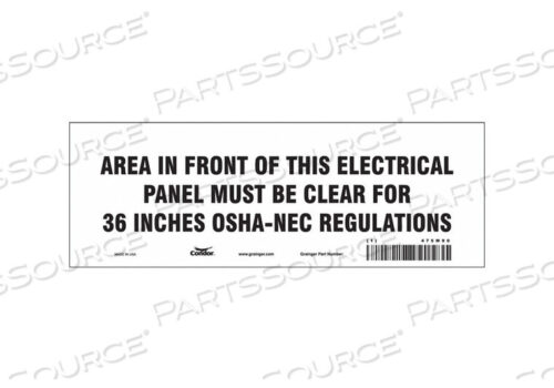 OEM#: 475M90ЗНАК БЕЗОПАСНОСТИ 10 Ш 3-1/2 В 0,004 ТОЛЩИНА от Condor