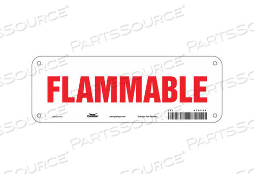 OEM#: 478F08DANGER SIGN 10 WX3-1/2 H 0.055 THICK by Condor