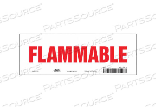 OEM#: 478F09ЗНАК ОПАСНОСТИ 10 ШX3-1/2 В 0,004 ТОЛЩИНА от Condor