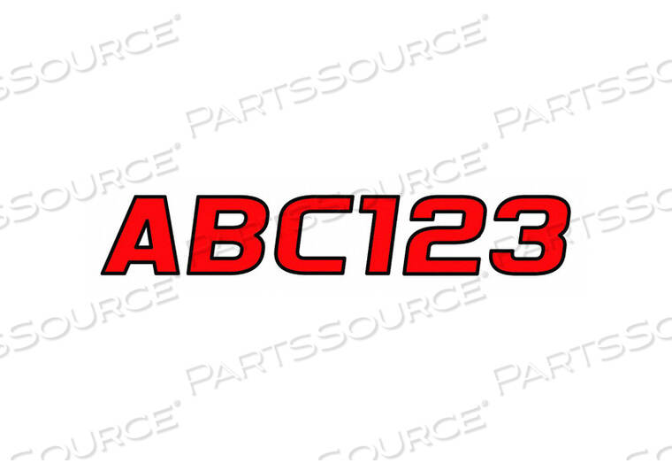OEM#: GREBLK700КОМПЛЕКТ КОМБИНИРОВАННЫХ НОМЕРОВ И БУКВ КРАСНЫЙ 3 ДЮЙМА H от Hardline Products