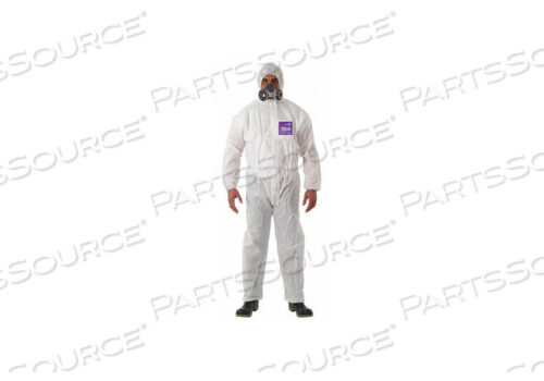 OEM#: WH15-S-92-100-04J4503 COLLARED COVERALL ELASTIC WHITE L PK25 by Ansell Healthcare